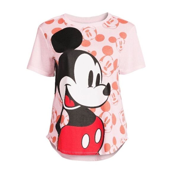 Women’s Disney Mickey Mouse Graphic Short Sleeve Lightweight T-Shirt Top Size L - Picture 1 of 7